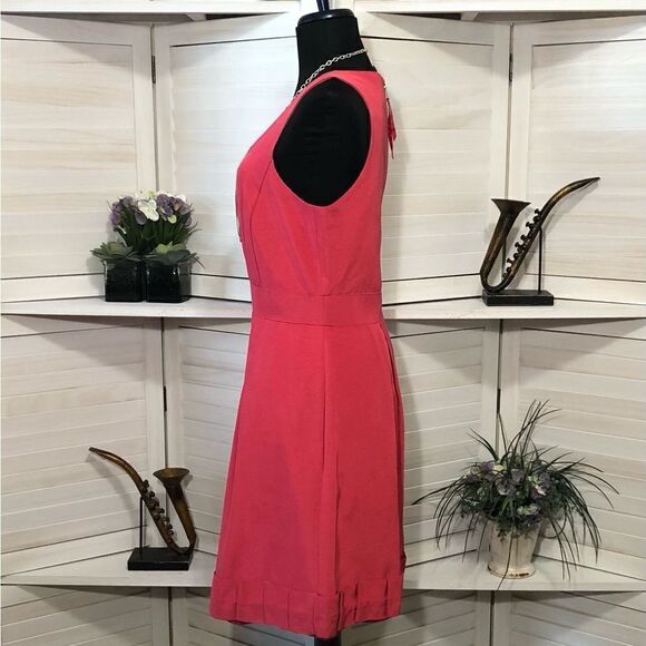 Taylor Hot Pink Pleated Cocktail Party Dress Size 12 - Picture 7 of 9